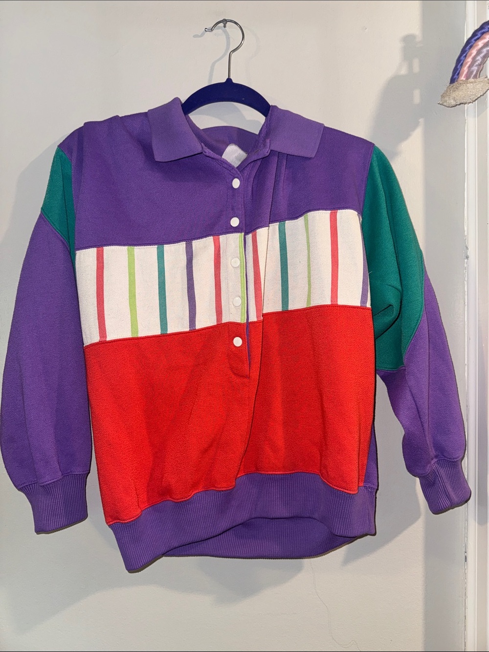 Vintage. Colorblock Polo Sweater